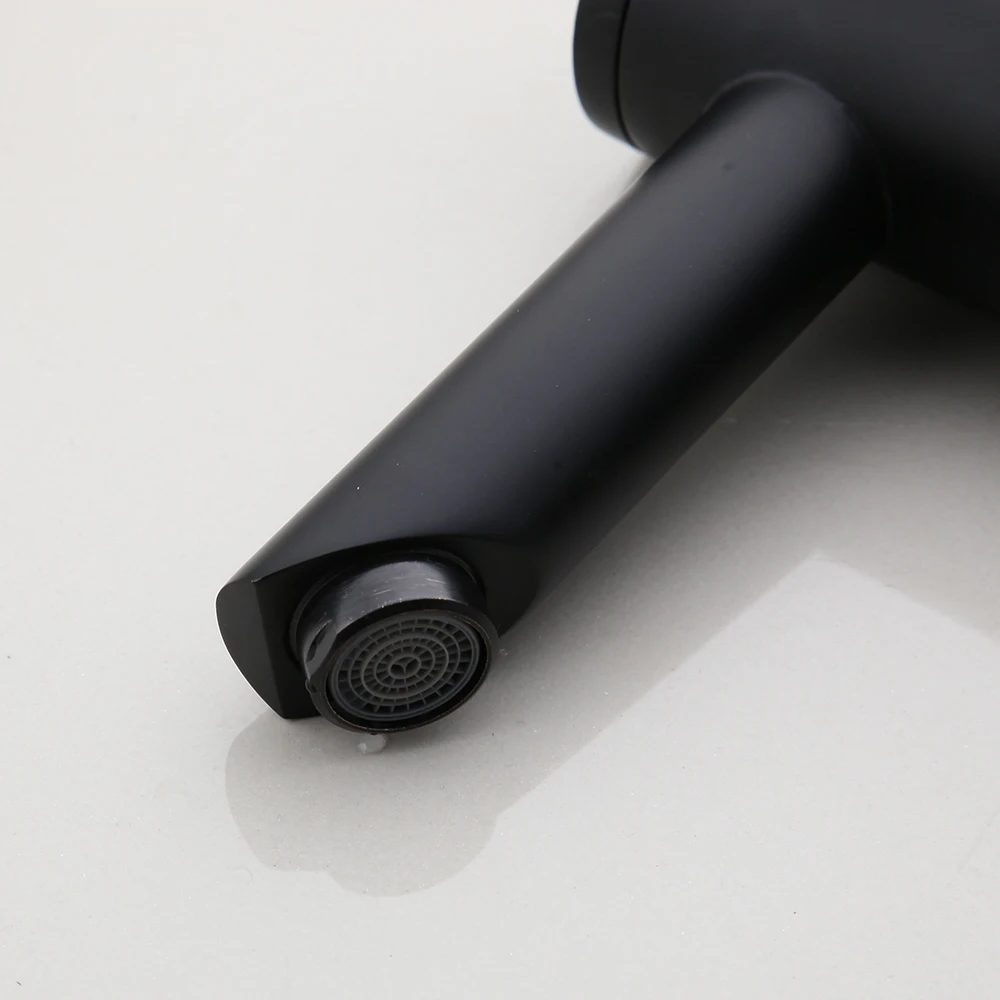 KEMAIDI матовый черный Твердый латунный Горячая и холодная вода Смеситель Touch-Free