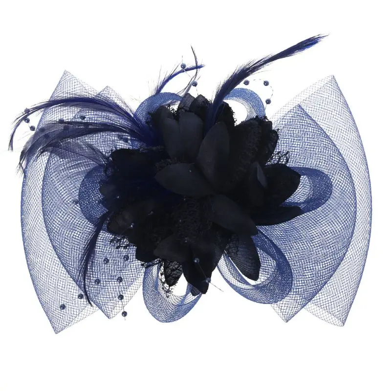 Женская Вуалетка перо заколка для волос невесты свадебный головной убор большая