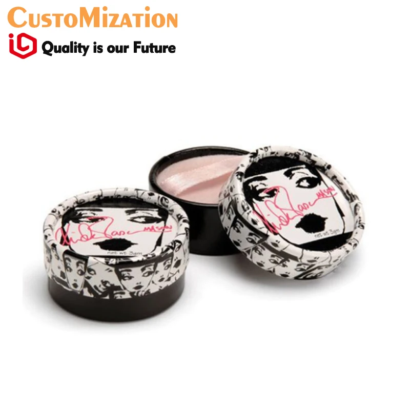 Горячее тиснение печать логотипа кушетка Круглая Бумажная коробка