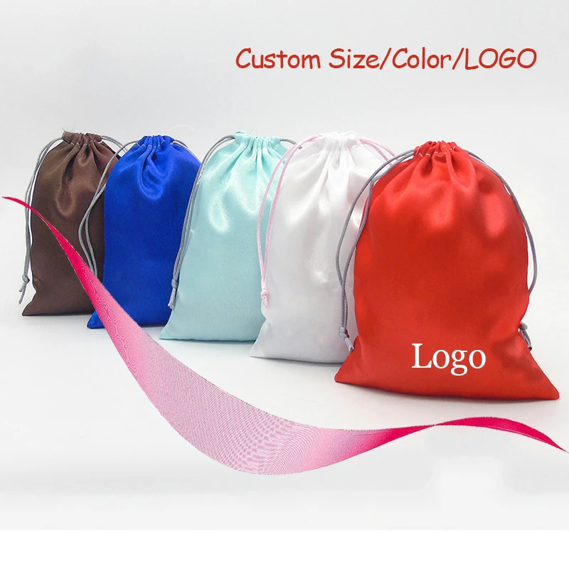 50 шт. атласная сумка шелковая на шнурке упаковка ювелирные изделия подарок для