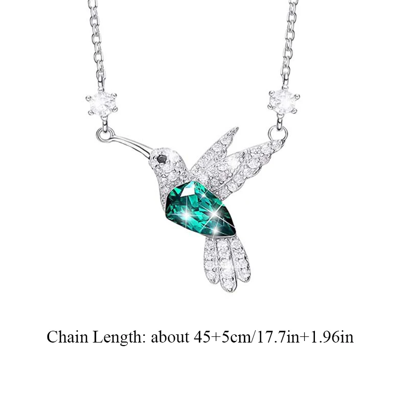 

Clavicle Chain Necklace Pendant Exquisite Creative Jewelry Necklace Chain Gifts Choker Flying Hummingbird Necklace Pendant