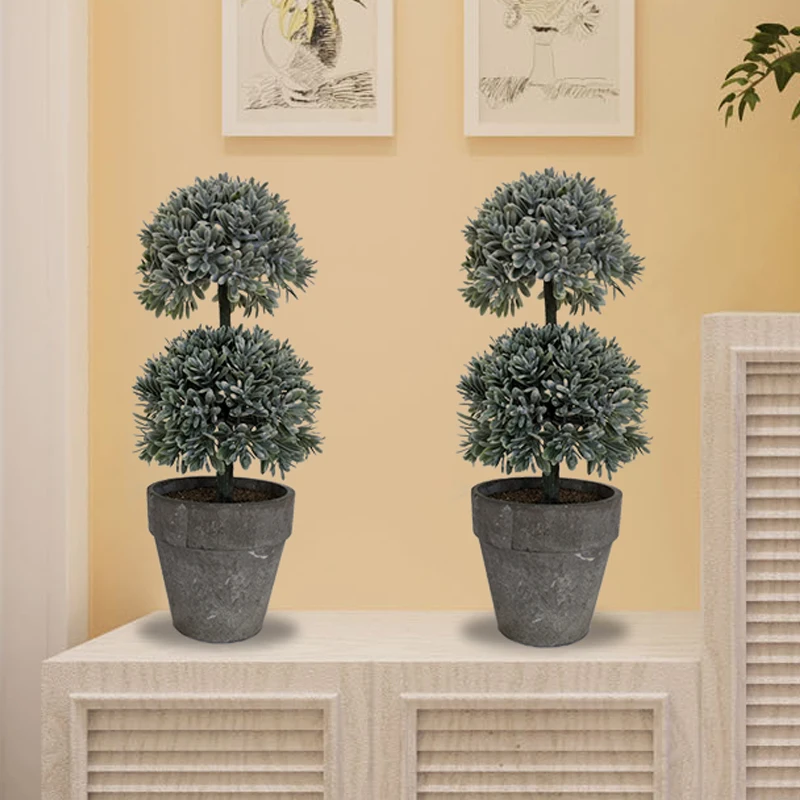 

30cm Tropical Eucalyptus Tree Artificial Plants Potted Fake Olive Leaf Bonsai Mini Desktop Landscape For Home Office Gift Decor
