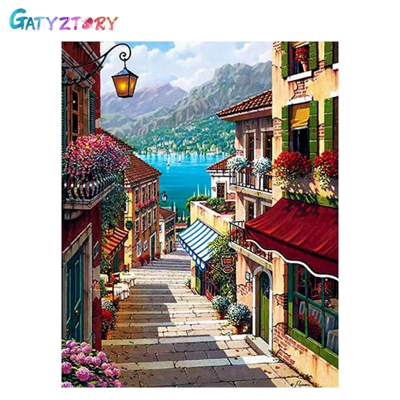 

GATYZTORY Paint By Numbers For Adults Children Landscape Picture DIY HandPainted Oil Painting Home Decoration Unique Gift