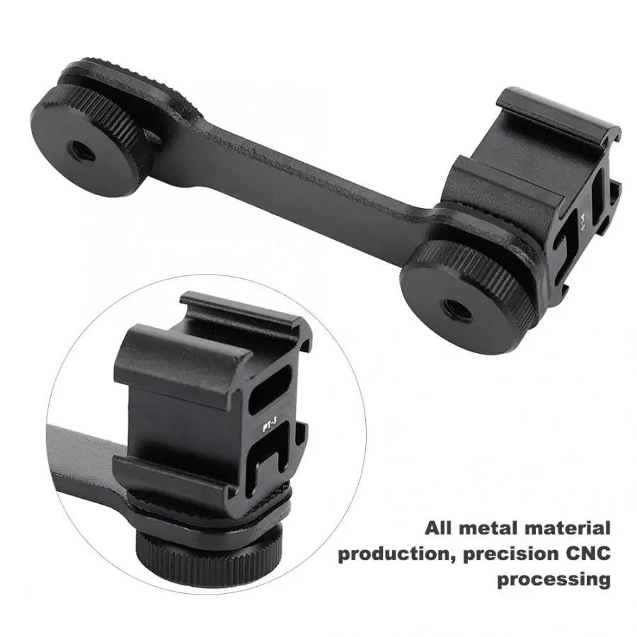 Ulanzi пластинчатый микрофон с тройным креплением для холодной обуви светодиодный