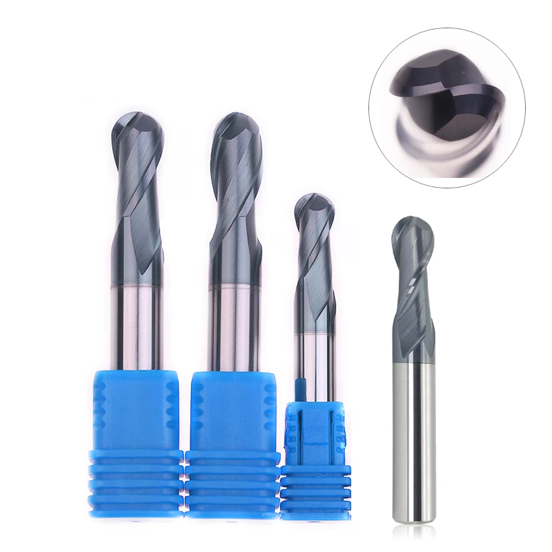 HRC45 R5 10 твердосплавная фреза из карбида вольфрама 2 флейты концевая для фрезерной
