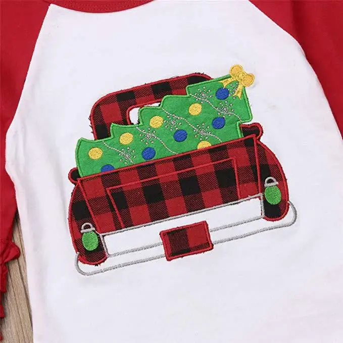 Новое поступление детская красная Рождественская елка с вышивкой изысканные