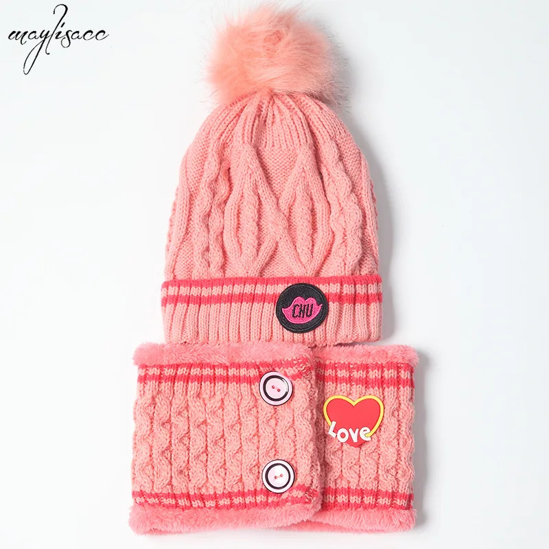 Maylisacc/Новинка Детский шарф шапка комплект из 2 предметов сезон осень зима