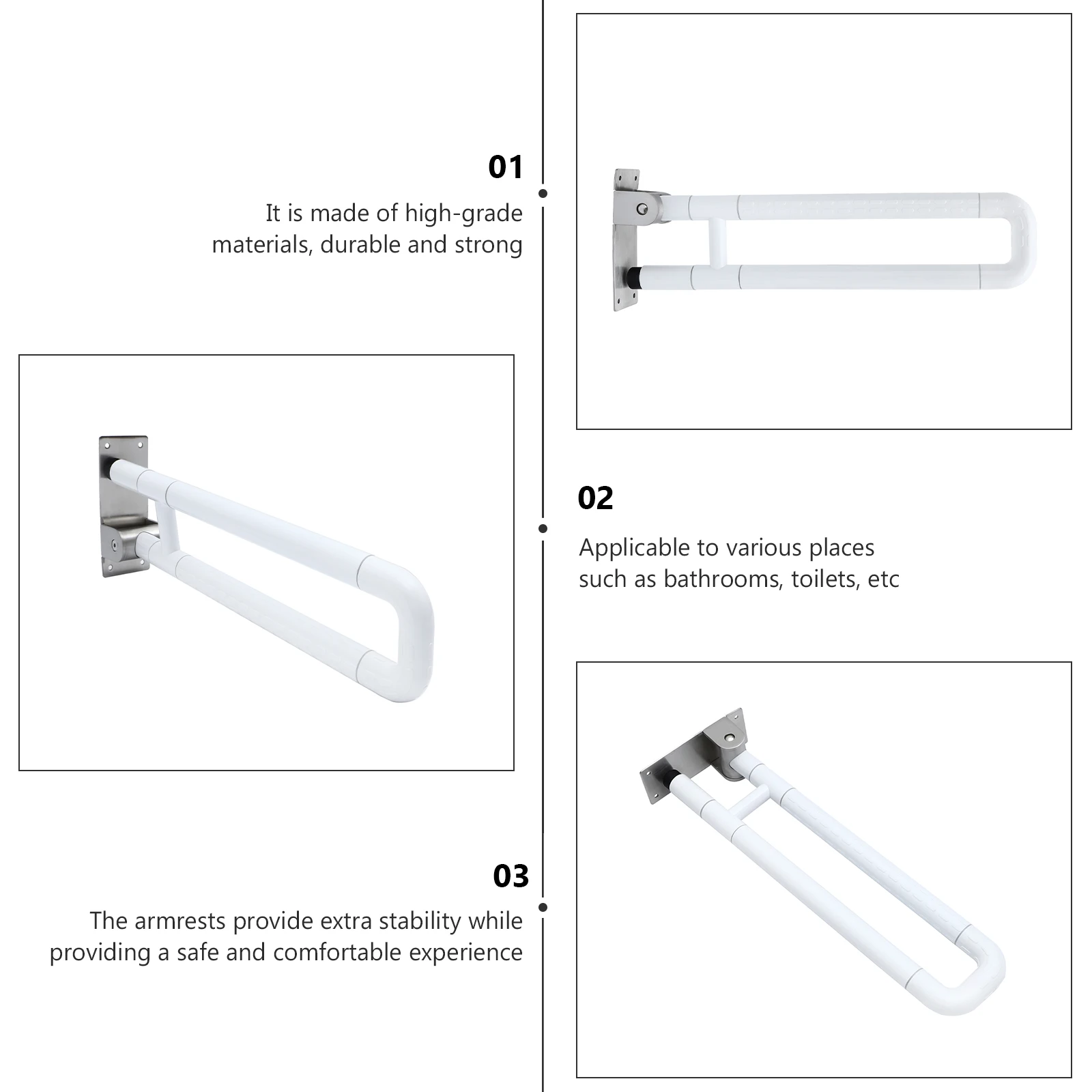 

1pc Simple Durable Creative Safety Handrail Hand Rail Toilet Hand Rail for Elderly