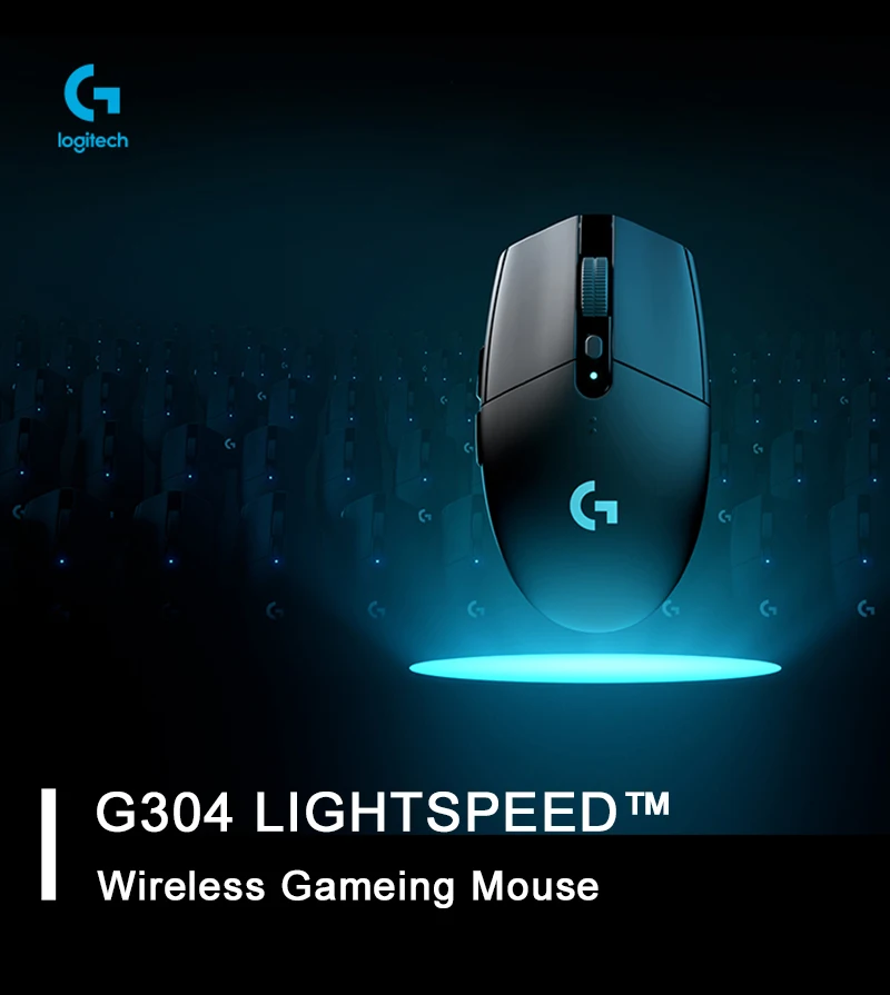 Игровая беспроводная мышь logitech G304 с датчиком LIGHTSPEED HERO, 12000 точек/дюйм, геймерская мышь для Windows Mac, игровая мышь