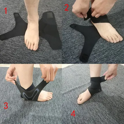 Бесплатная Регулировка бандаж для лодыжки баскетболистов футбол sprain