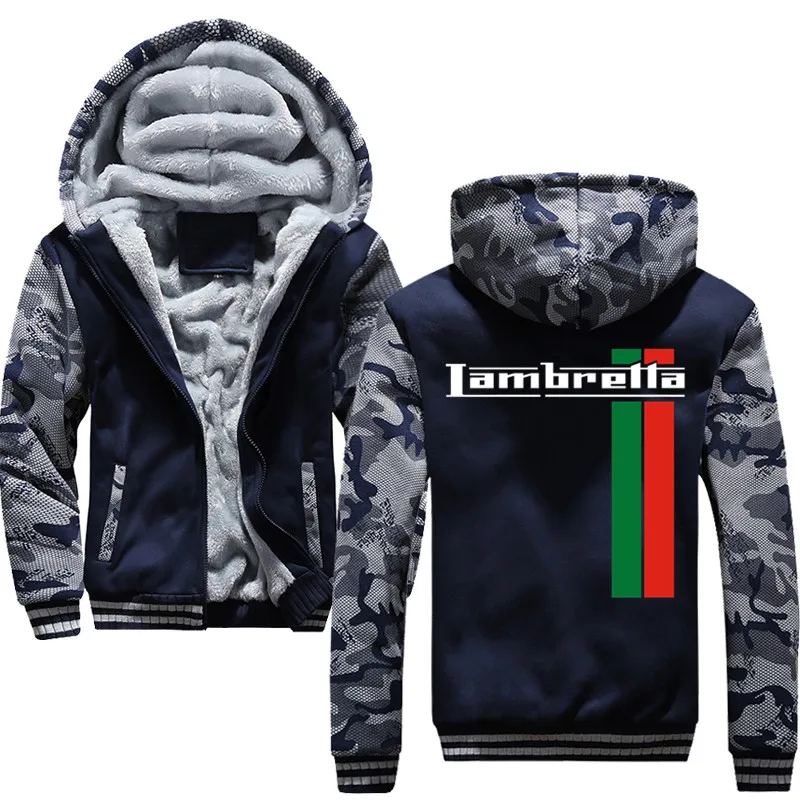 

Lambrella Men Winter Hoodie Coat Hooded Men Sweatshirts Winter Thicken Velvet Warm Hoodie Mens