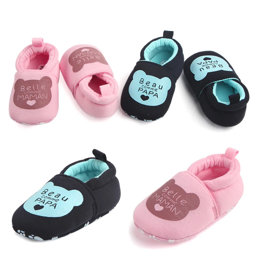 

Newborn Baby Shoes Children Shoes Lovely Toddler First Walkers Baby Shoes Round Toe Flats Soft Slippers Shoes