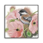 Наборы для вышивки крестом 11CT маленькая птичка и мак простые маленькие предметы из самовышитых тканей в европейском стиле для гостиной