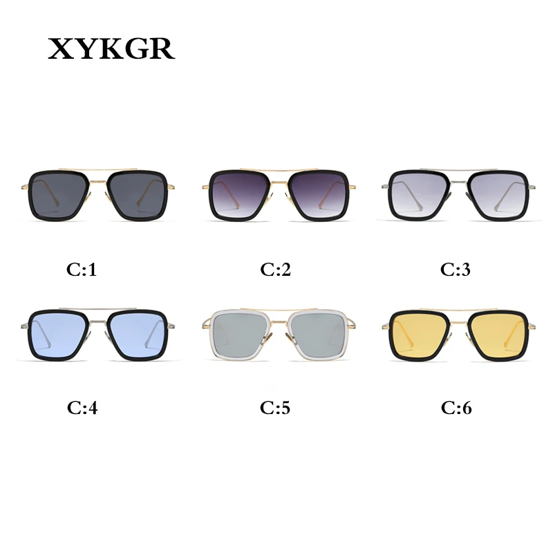 XYKGR2019 модная коробка солнцезащитные очки женские брендовые дизайнерские черные