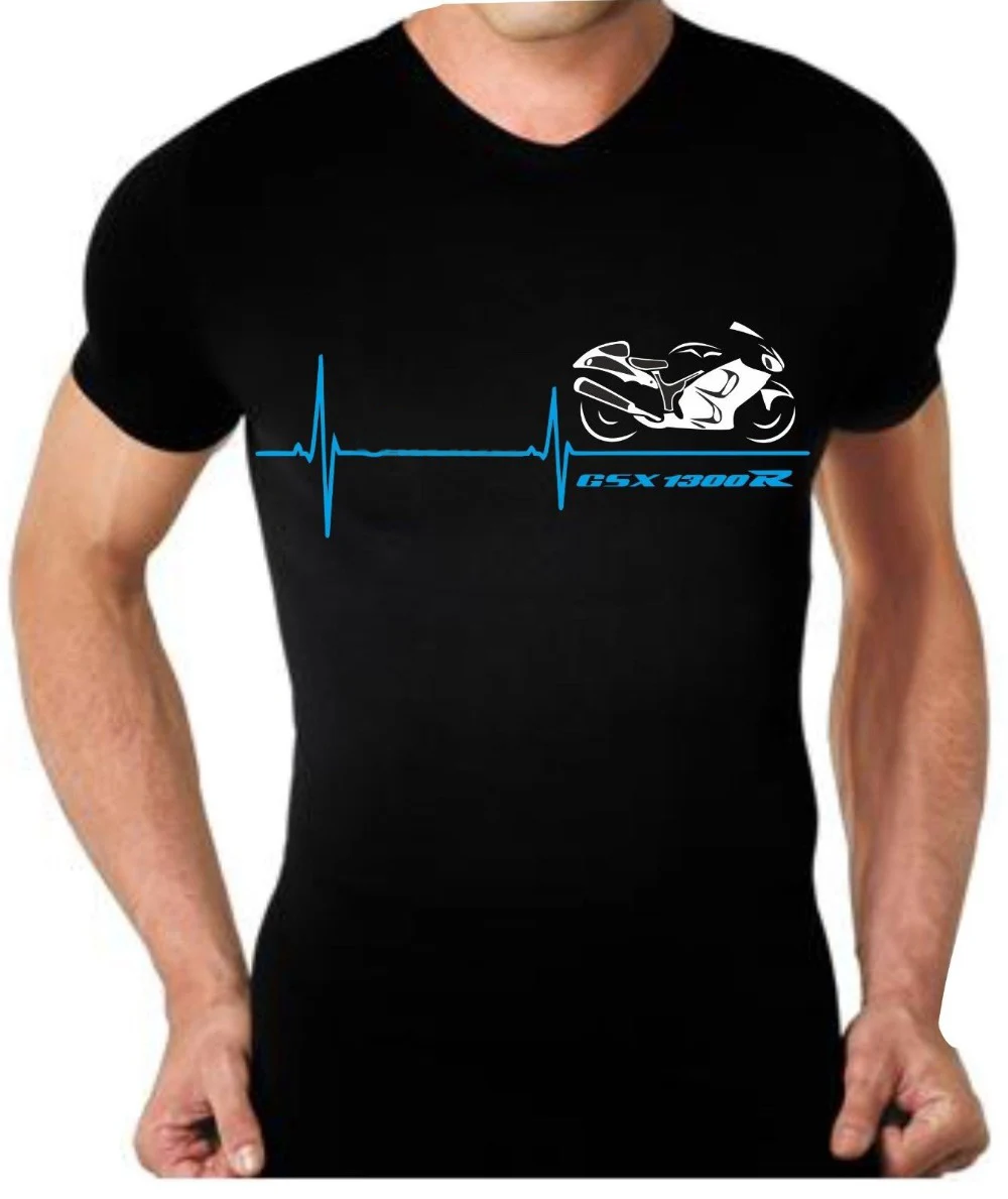 

T-Shirt Shirt Motorcycle Suz. Gsx 1300 Hayabusa Pulse Heart Tshirt Shirt 100% Cotton T-Shirt Men 2019 Summer Cheap Sale