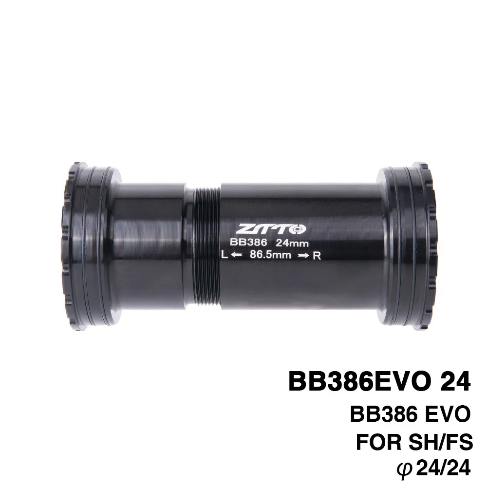 BB386 EVO 24 адаптер велосипедный пресс подходят нижние кронштейны крепления оси для MTB дорожный велосипед запчасти 24 мм шатуны - Цвет: BB386 24 BLACK