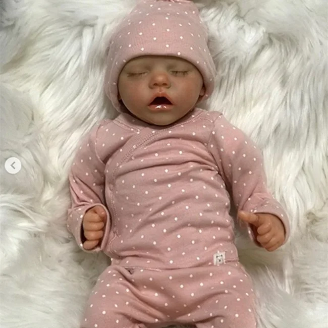 

17" Lifelike Reborn Sweet Nap Twins Sister Baby Doll Cloth/Silicone Body Newborn Baby Doll Toys