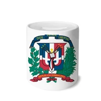 dominican republic national emblem country money box saving banks ceramic coin case kids adults