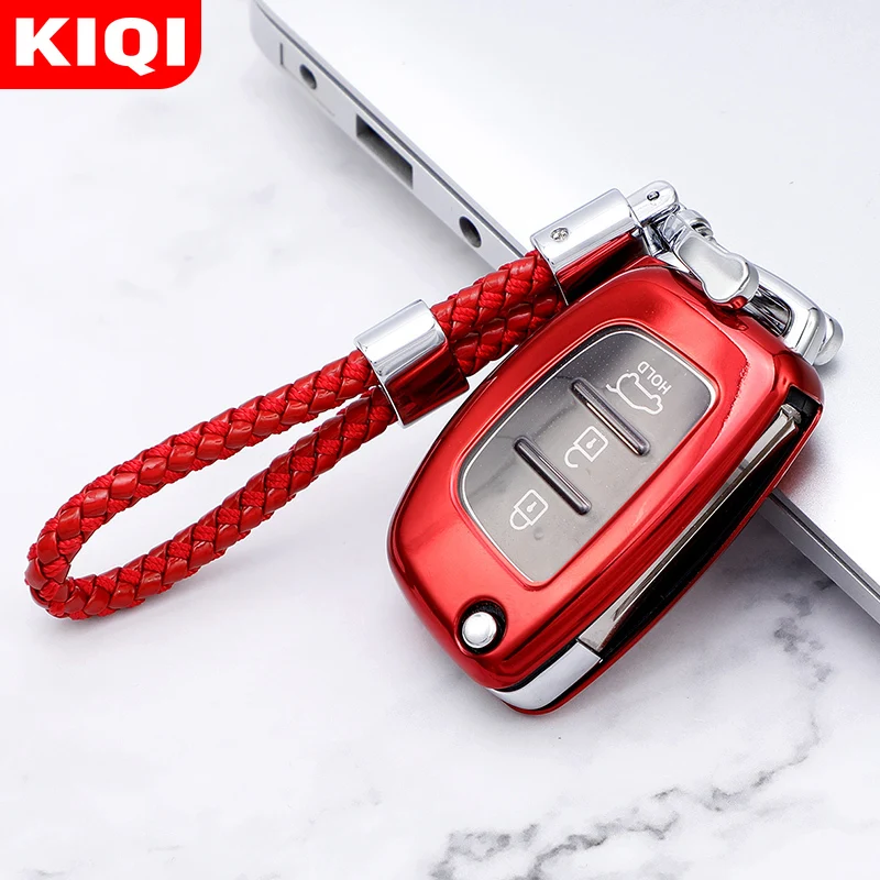TPU Car Folding Key Case Cover Keychain for Hyundai Ix25 Ix35 I10 I20 Solaris Tucson Sonata Santa Fe Sport Elantra Creta Verna | Автомобили