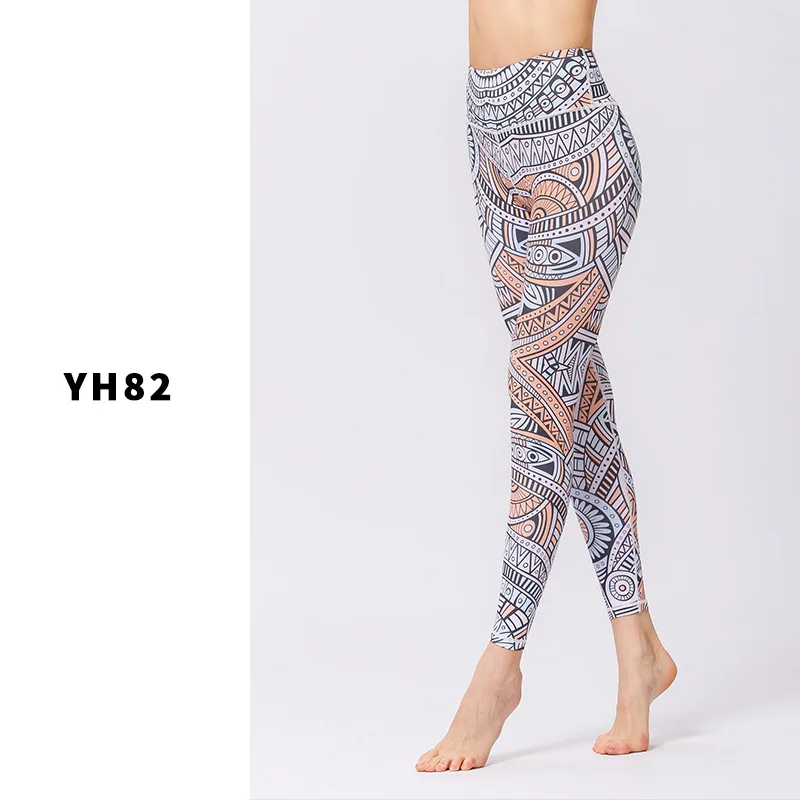 

Luren Womens Leggings Print Yoga Pants High Quality Waist Slimming Dance Sport Fittness