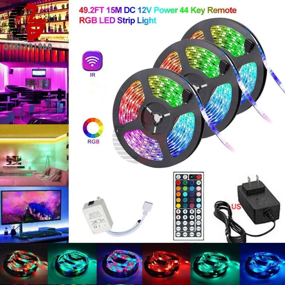 Светодиодная лента RGB 3528 с Bluetooth гибкая Водонепроницаемая светодиодная 60 5 м 10 15