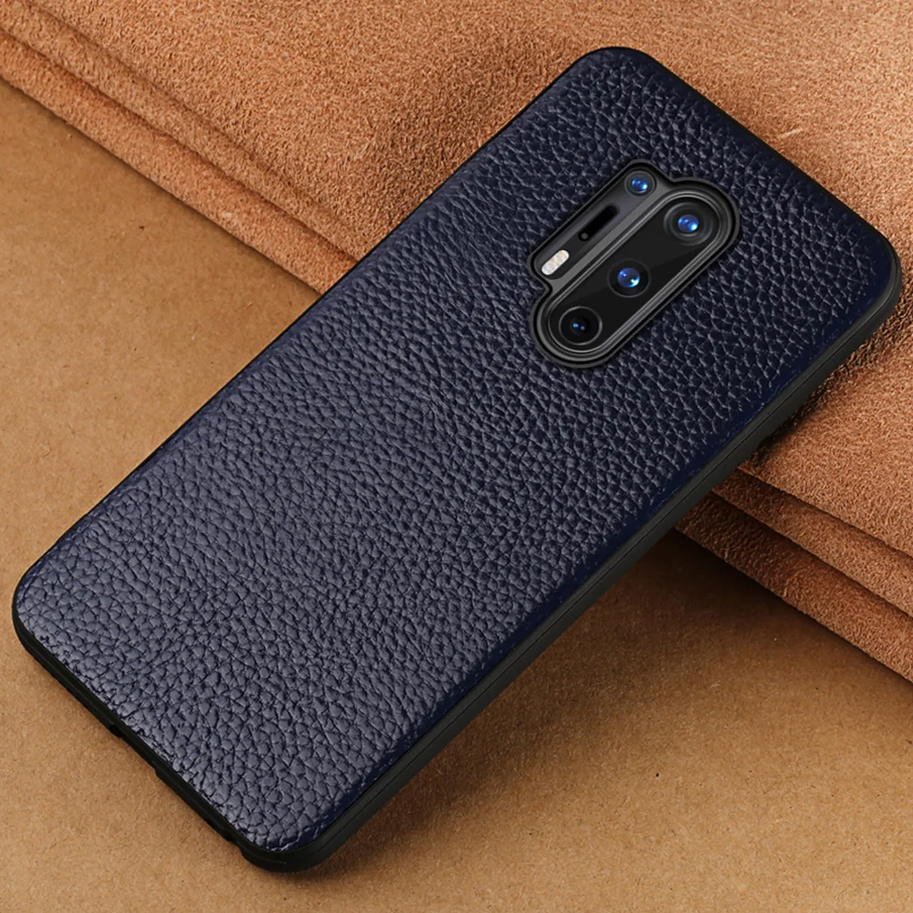 

Genuine Litchi Grain Leather Phone case For Oneplus 9R 8 Pro 10R Ace 9RT 9 Pro 8T 8 7T 7 6T 10 Pro Cover for One plus Nord 2 N10
