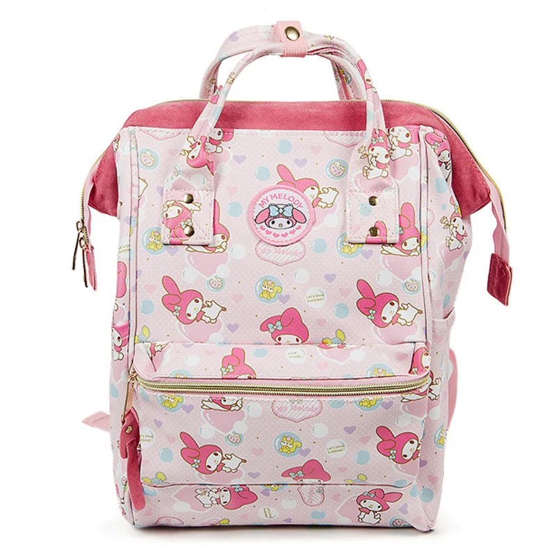 Sanrio школьная сумка из ПУ кожи Hello Kitty рюкзак с мультипликационным принтом мелодии