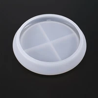 round plate tray coaster silica gel mold diy crystal drop mold hand drop rubber plate round mirror store fruit and cups sq0525