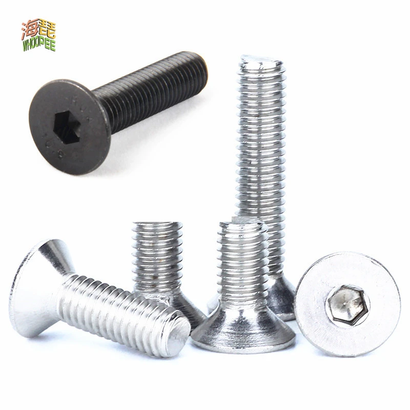 

5-50pcs M2 M2.5 M3 M4 M5 M6 M8 304 A2 Stainless Steel Black grade 10.9 Hexagon Hex Socket Head Flat Countersunk Allen Bolt Screw