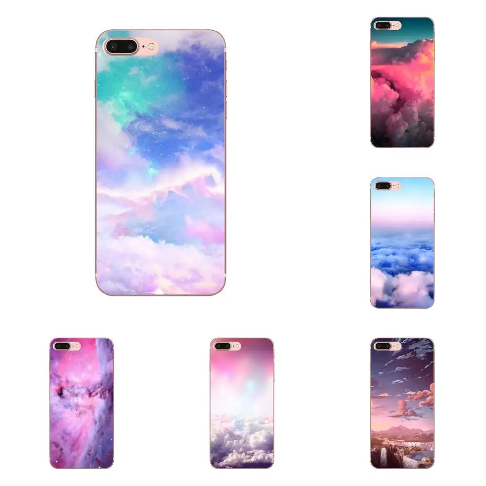 Красочный Для Galaxy A01 A51 A71 S20 Plus S11 S11E S10 розовый милый небесно-голубой космос закат