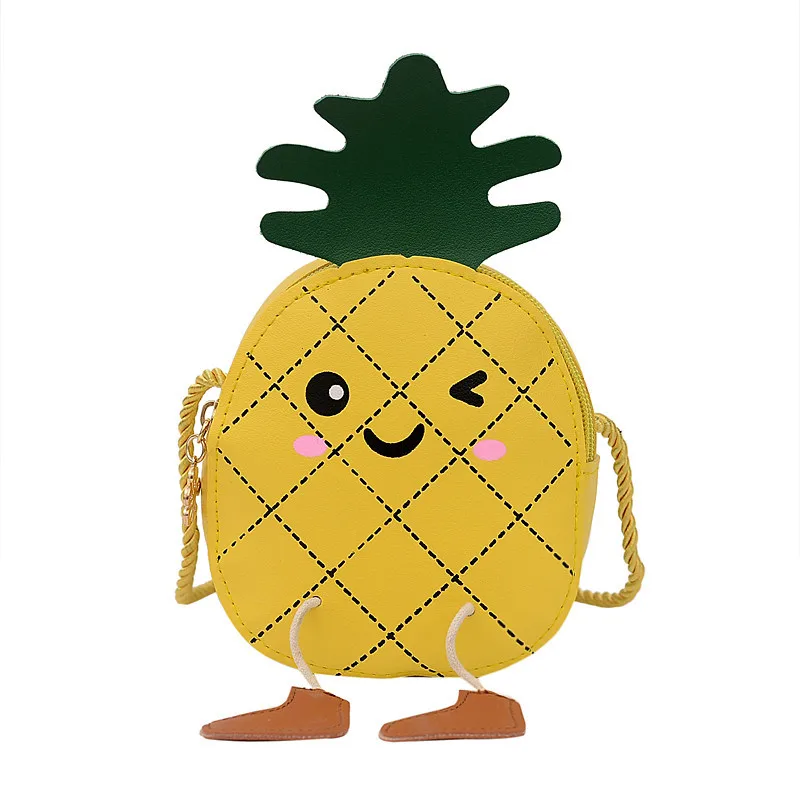 Фото Детская сумка через плечо из ПУ кожи с изображением ананаса 2020 | Багаж и сумки