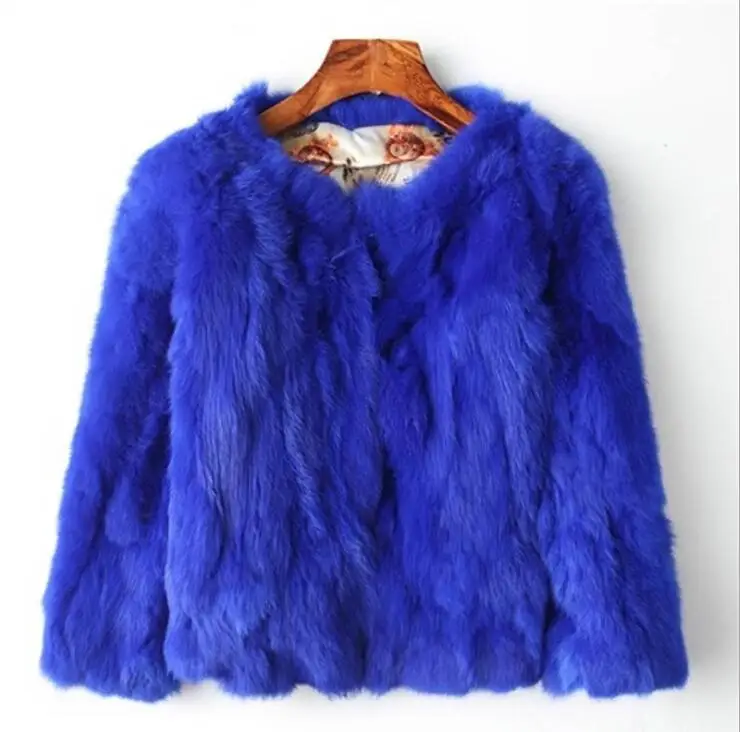 

Fur Coat Faux Rabbit Fur Jacket Women Short Slim O Neck Winter Thick Warm Overcoat Long Sleeve Woman Outwear 2020 New Fashion