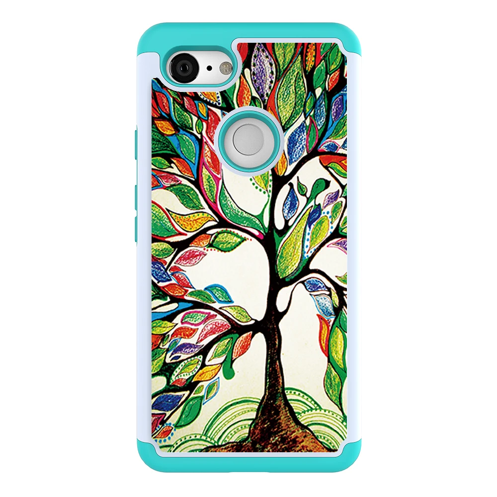 Чехол для Google Pixe 2 в 1 прочный резиновый гибридный жесткий пластиковый мягкий ТПУ