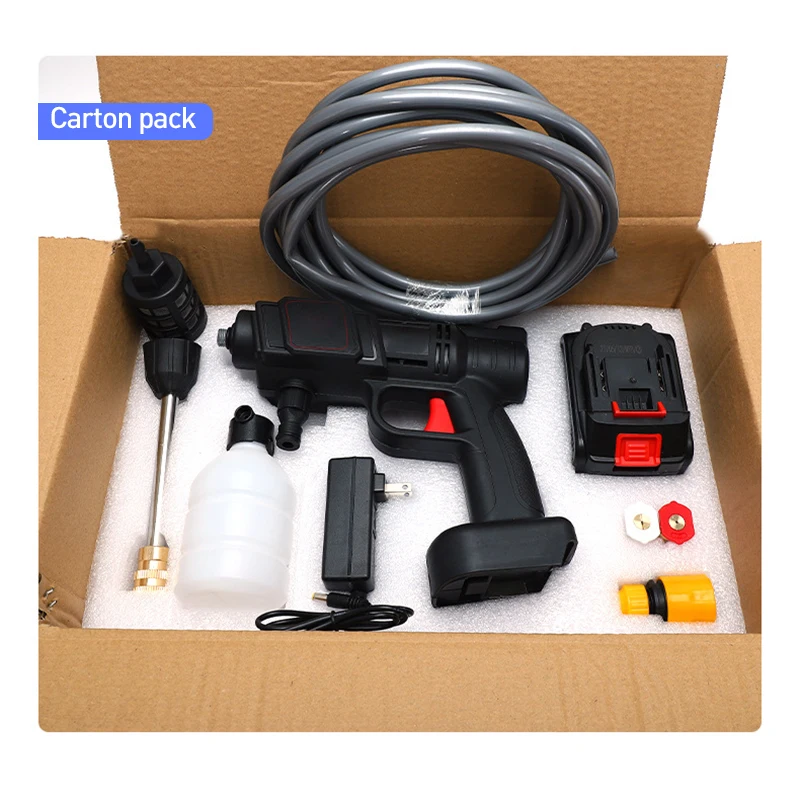

600W High-pressure Wireless Car Wash Water Gun 21V Handheld Clean Machine Car Wash Spray Gun For Auto Home Garden Water Jet Gun