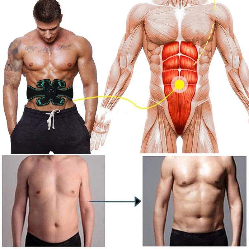 

Muscle Stimulator Abdominal Trainer EMS Abs Training Gear Muscles Electrostimulator Fitness Equipment