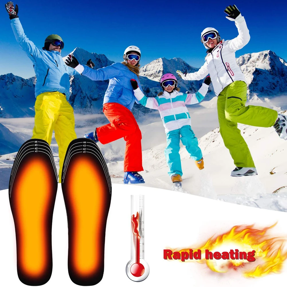

USB Heated Shoe Insoles Electric Foot Warmer Foot Warmer Mat Winter Outdoor Sports Heated Insoles Winter Warm