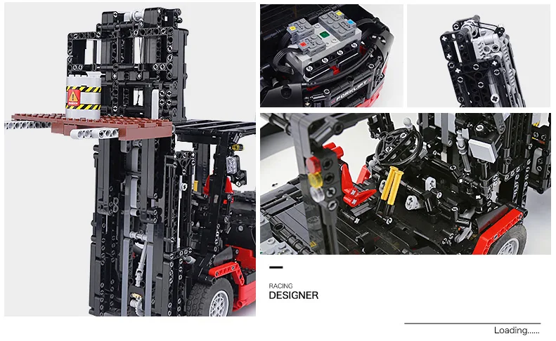 Technic Series Motor Power RC APP Forklift Mk II Car Model Building Kits Blocks Bricks Compatible With MOC 3681