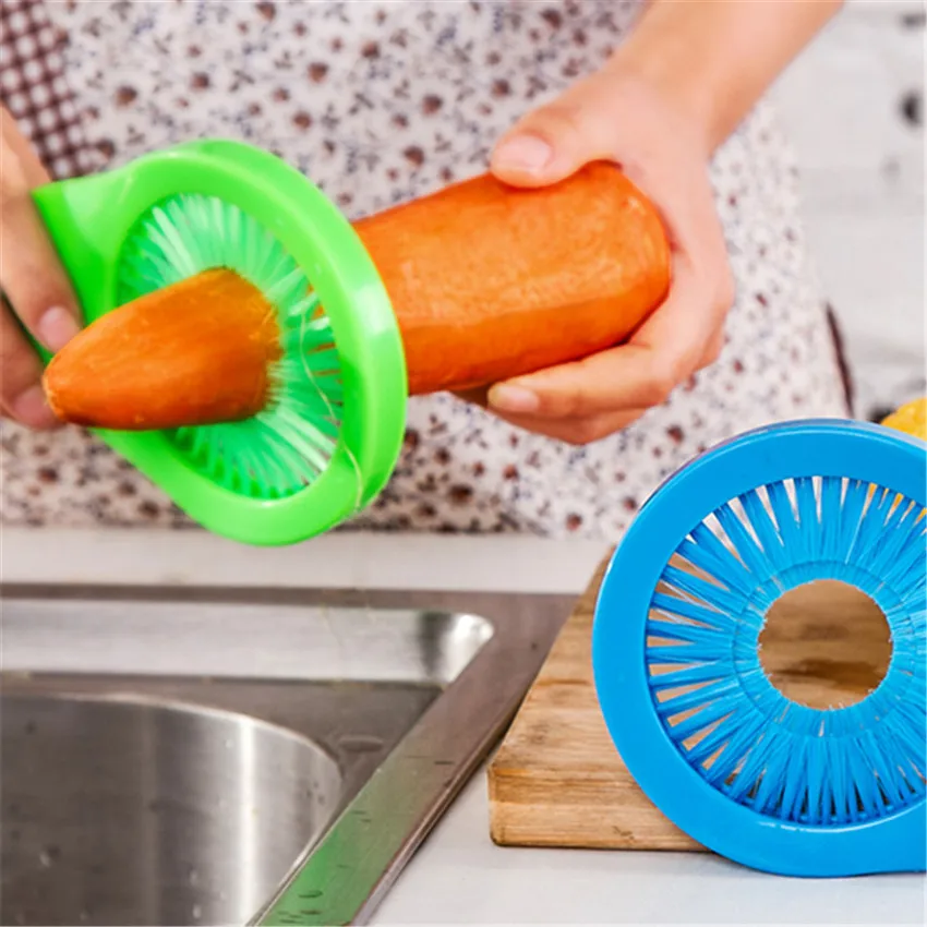 Щетка для чистки овощей моркови огурца портативная многофункциональная щетка с