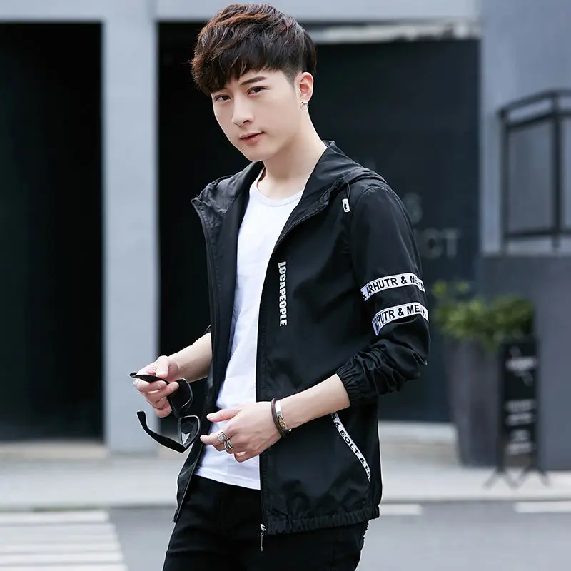 

Stylish jacket zipper men's spring 2020 menswear youth casual jacket hoodie men's thin blazer baseball bomber jacket