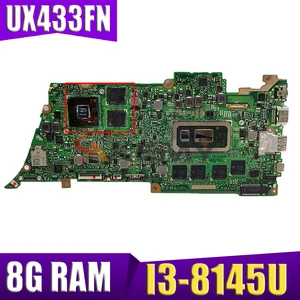 ux433fn motherboard i3 8145u 8gbram mx150 v2g for asus zenbook ux433fn ux433f u4300f ux433fa laotop mainboard 100 test free global shipping