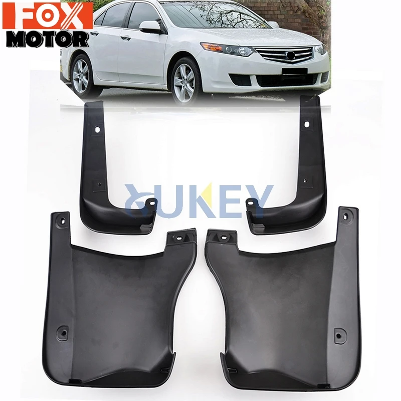 

Set For Honda Accord Euro Acura TSX 2008 - 2014 Front Rear Mud Flaps Splash Guards Mudguards 2009 2010 2011 2012 2013