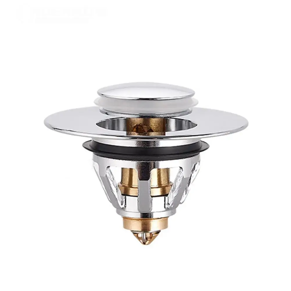 

Bounce Core Pop-up Drain Filter Bathroom Stainless Steel Bounce Core Push-type Hair Stopper Basin Pop-up Drain Filter
