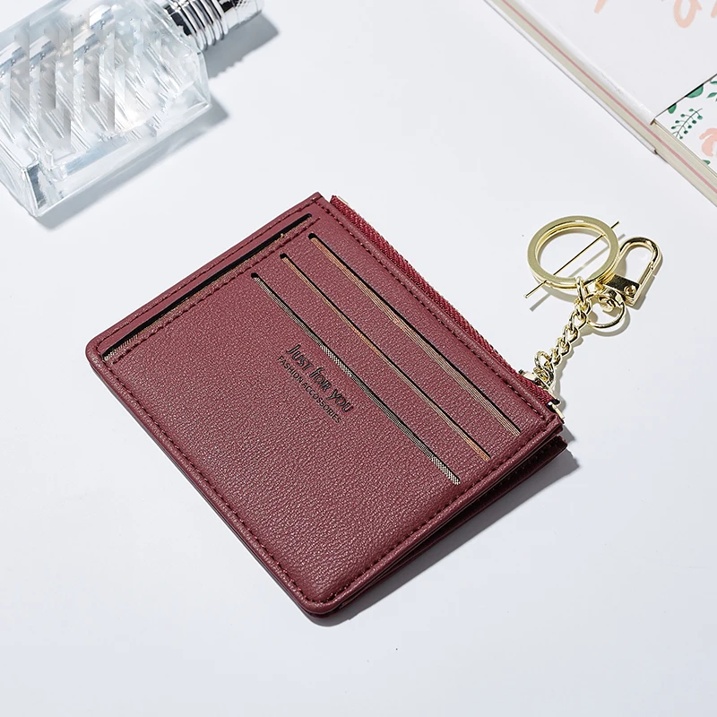 Мини держатель для карт женская мягкая кожаная сумка ключей маленькие кошельки