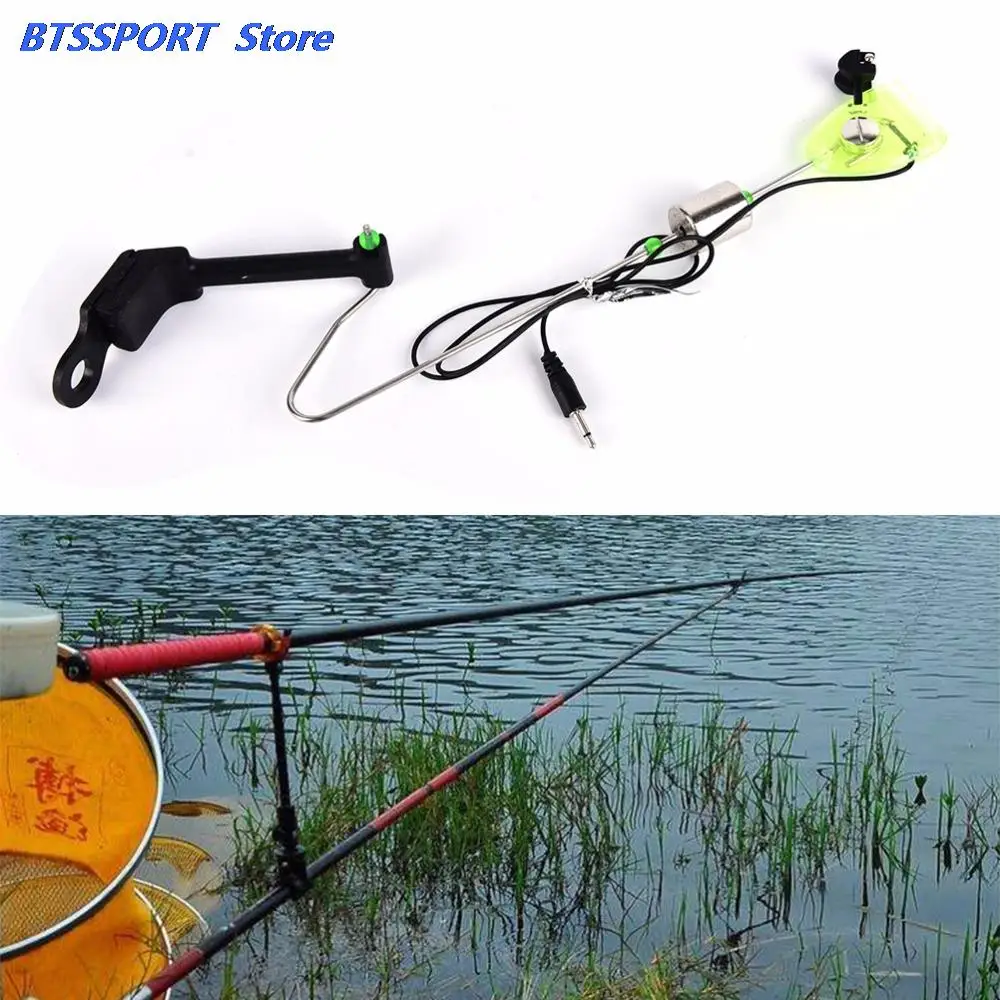 

1Pc New Sale 24.5cm/9.6" Fishing Carp Fishing Bite Alarm Hanger LED Illuminated Indicator Durable Fish Tools