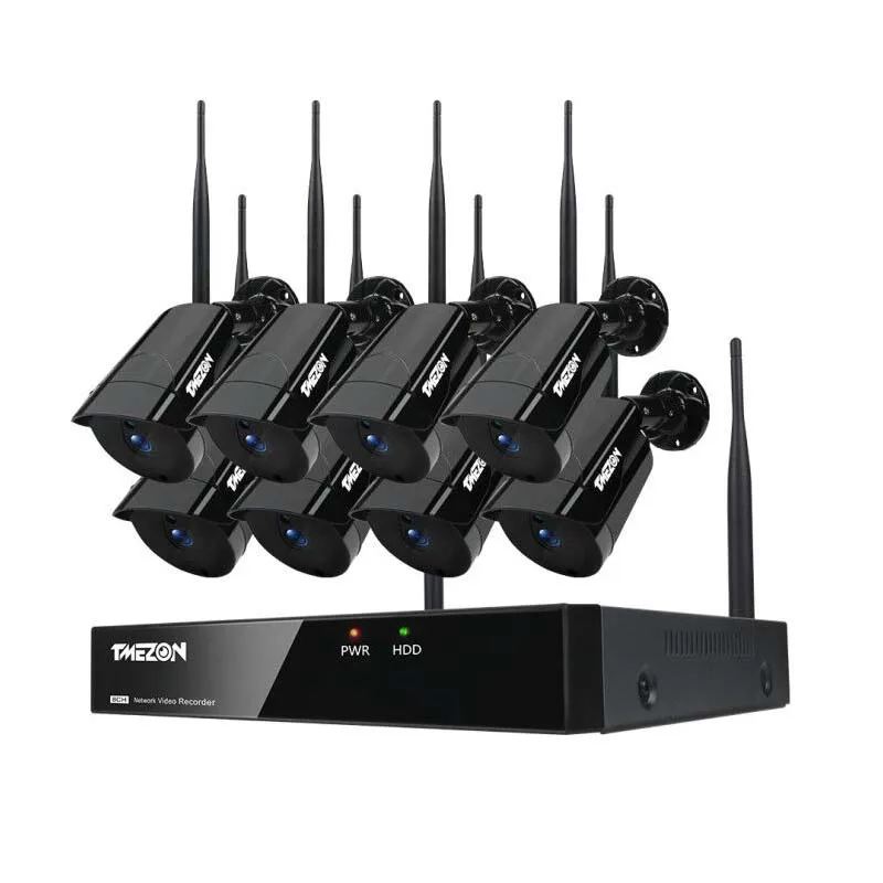 TMEZON 8CH CCTV беспроводной сетевой видеорегистратор 8 шт. 1080P ИК водонепроницаемый