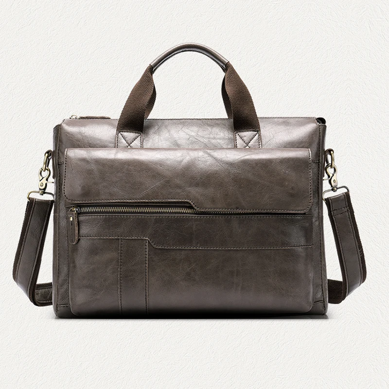 

Luufan Men Briefcases Men's Bag Genuine Leather Office Bag For Men Laptop Bag Leather Briefcase Handbags Lawyer/Work Bags 8165