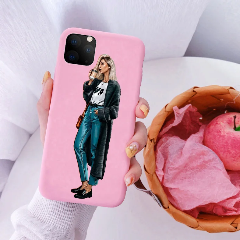 Модный матовый Мягкий силиконовый чехол для телефона с черными и коричневыми