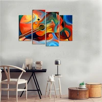 abstract colorful guitar posters nordic canvas art painting home decor wall art retro print living room minimalist picture