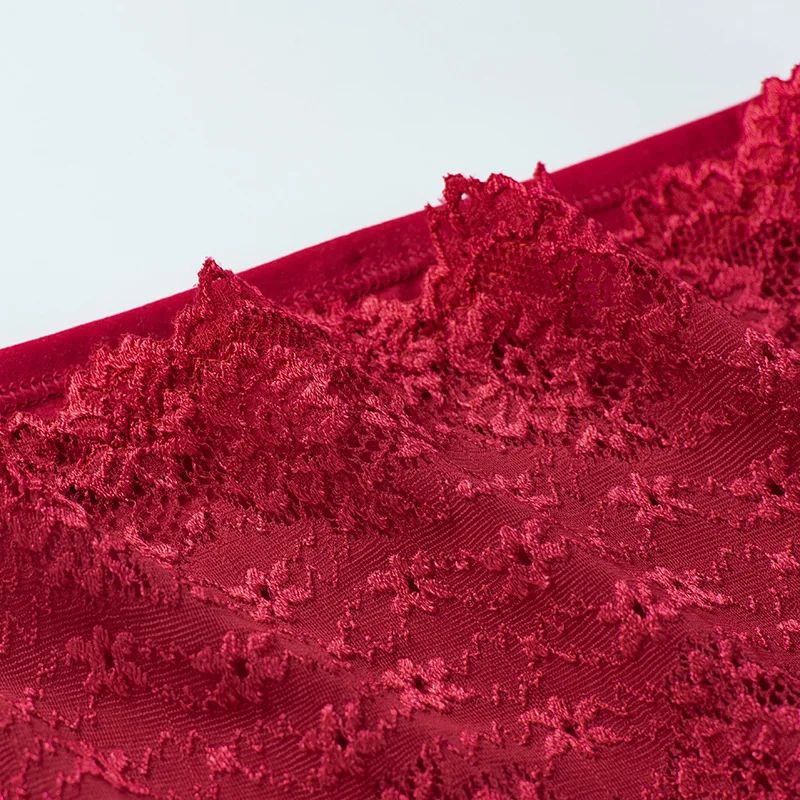 Women's underwear  pure cotton comfortable soft  high-waisted seamless panties  lace sexy girl stretch large size briefs 8 pairs