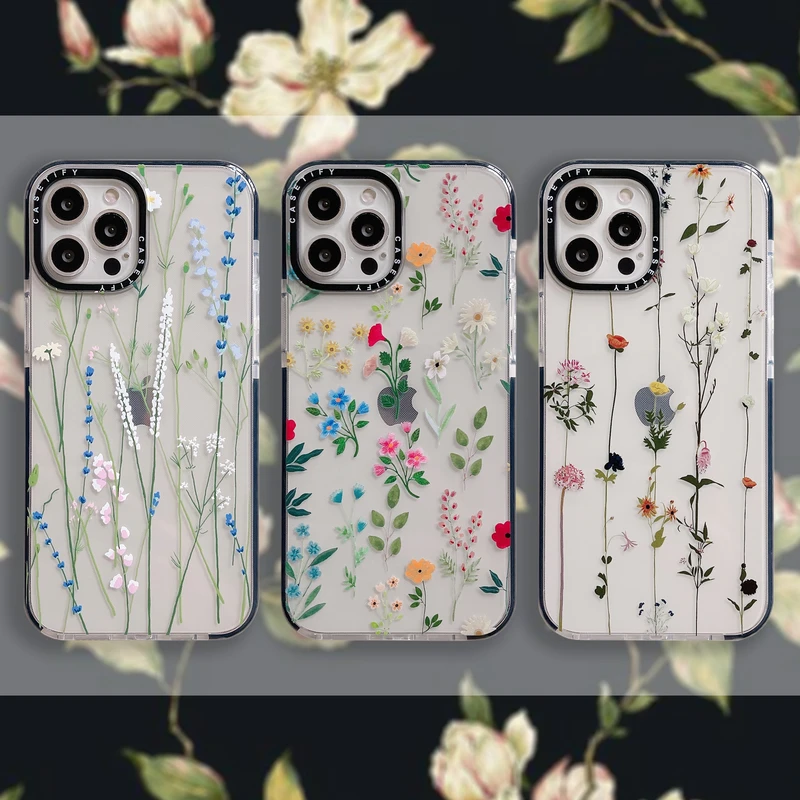 

INS Cane Vine Branch Flowers Phone Case For iPhone 13 12 11 Pro Max XR X XS Max 7 8 Plus Cases Shockproof Soft Silicone Cover